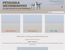 Tablet Screenshot of petalumaorthodontics.com